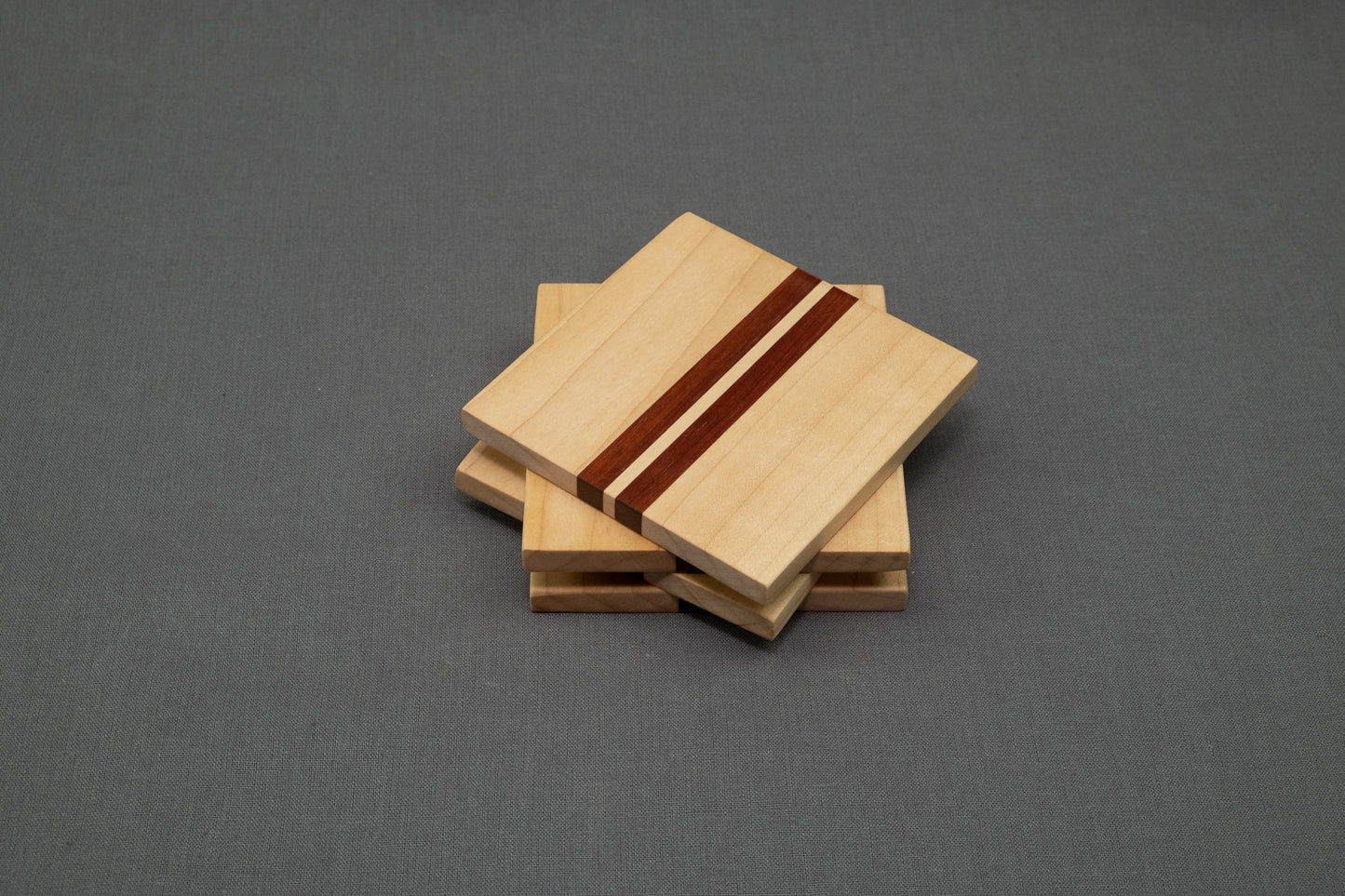 Maple and bloodwood coaster set (4 or 6) - McGary Woodworks